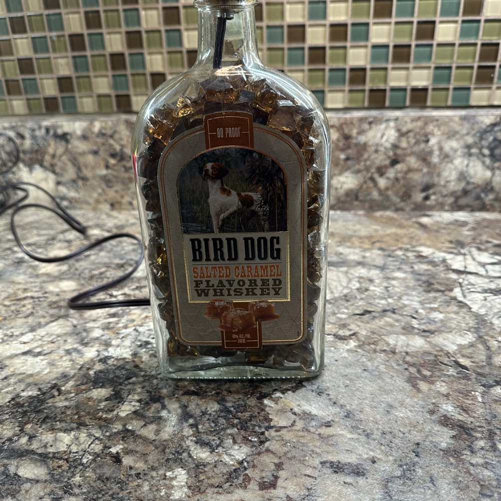 Caramel Whiskey Bottle Lamp